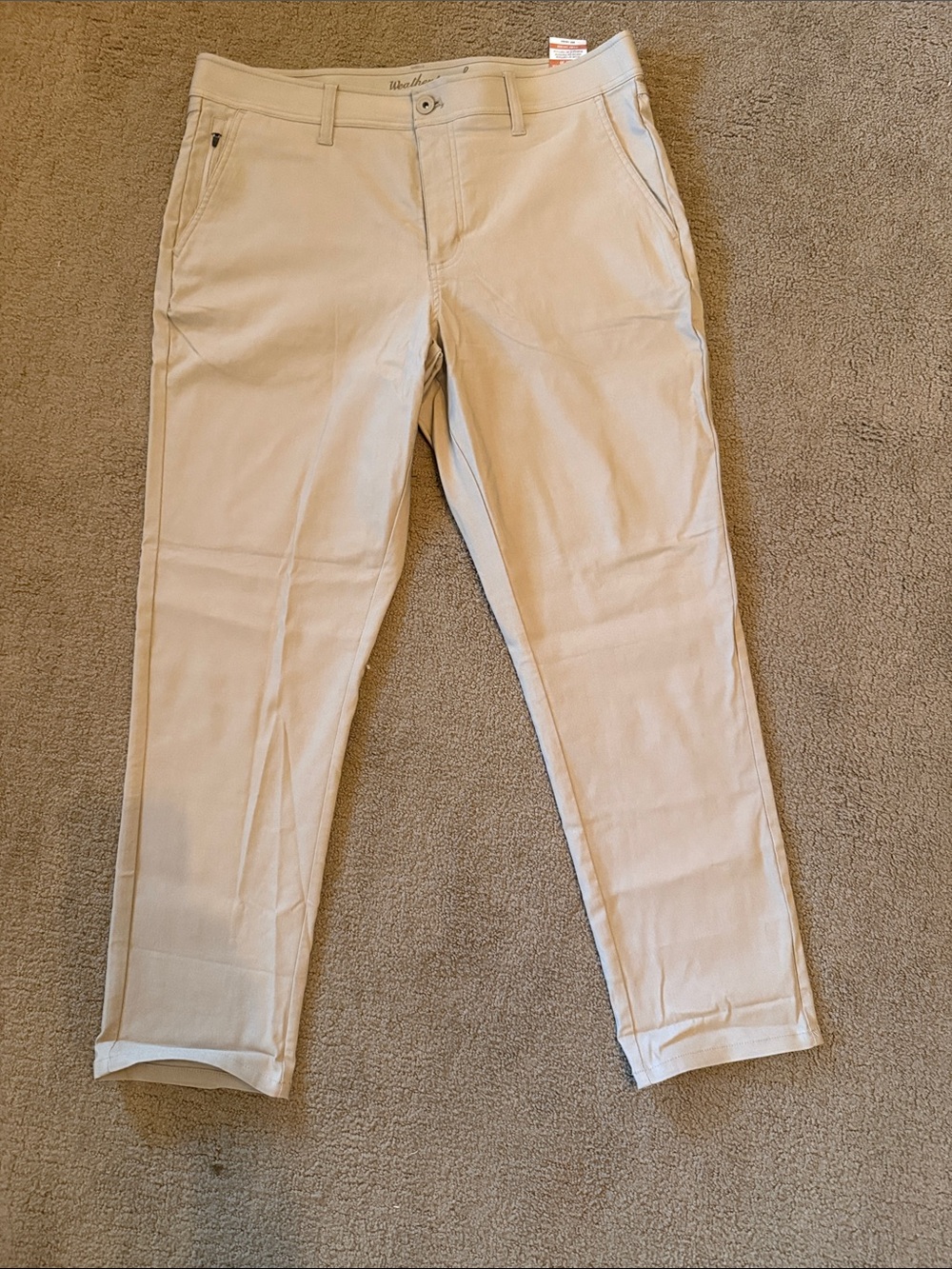 Weatherproof Men's Beige Stretch Chinos